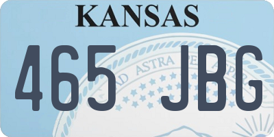 KS license plate 465JBG