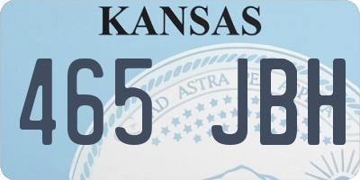 KS license plate 465JBH
