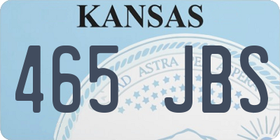 KS license plate 465JBS