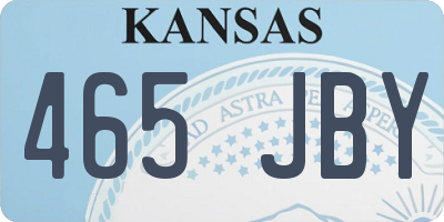 KS license plate 465JBY