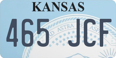 KS license plate 465JCF