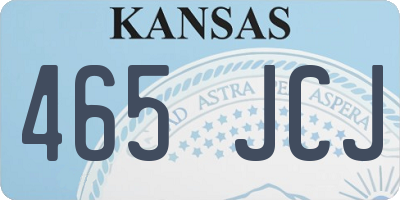 KS license plate 465JCJ