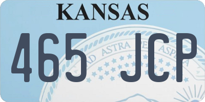 KS license plate 465JCP