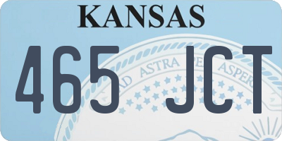 KS license plate 465JCT
