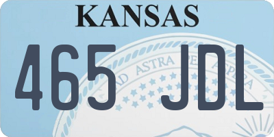 KS license plate 465JDL