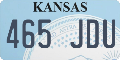 KS license plate 465JDU