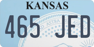 KS license plate 465JED