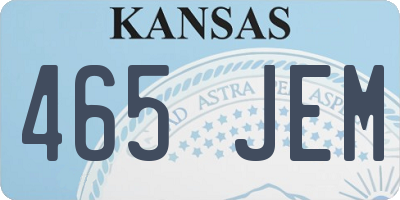 KS license plate 465JEM