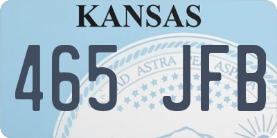 KS license plate 465JFB