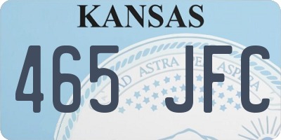 KS license plate 465JFC