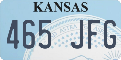 KS license plate 465JFG