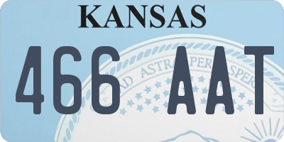 KS license plate 466AAT