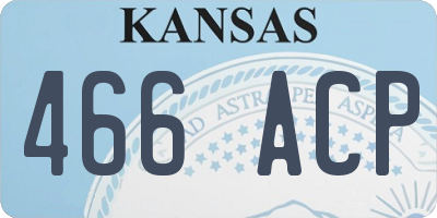 KS license plate 466ACP