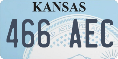 KS license plate 466AEC