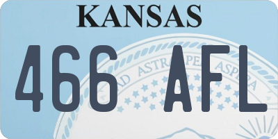 KS license plate 466AFL