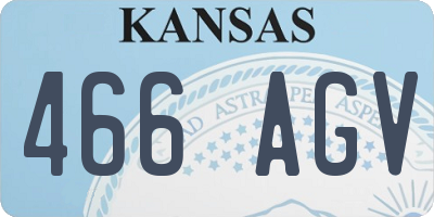 KS license plate 466AGV