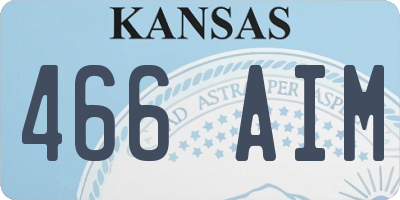 KS license plate 466AIM
