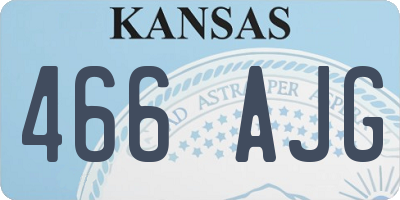 KS license plate 466AJG