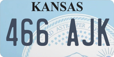KS license plate 466AJK