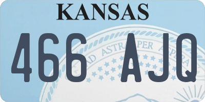KS license plate 466AJQ