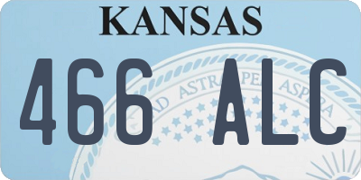 KS license plate 466ALC