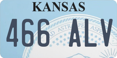 KS license plate 466ALV