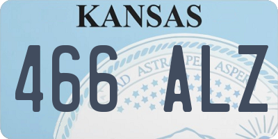 KS license plate 466ALZ
