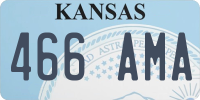 KS license plate 466AMA