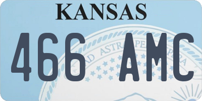 KS license plate 466AMC