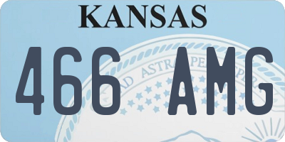 KS license plate 466AMG
