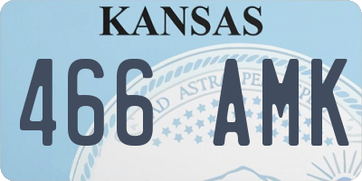 KS license plate 466AMK