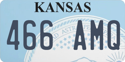 KS license plate 466AMQ