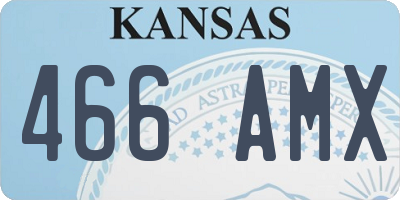 KS license plate 466AMX
