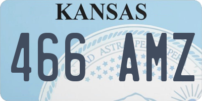 KS license plate 466AMZ