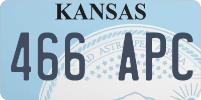 KS license plate 466APC