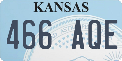 KS license plate 466AQE