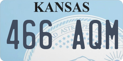 KS license plate 466AQM