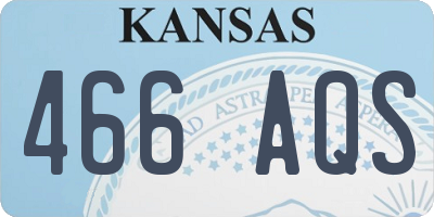KS license plate 466AQS