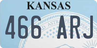 KS license plate 466ARJ