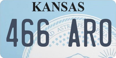 KS license plate 466ARO