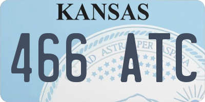 KS license plate 466ATC