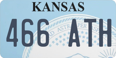 KS license plate 466ATH