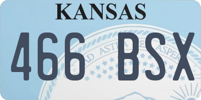 KS license plate 466BSX