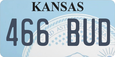 KS license plate 466BUD