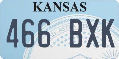 KS license plate 466BXK