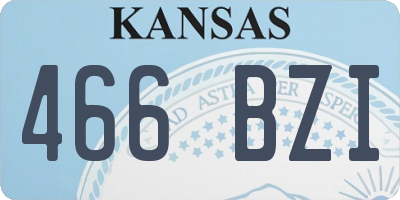 KS license plate 466BZI