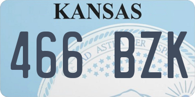 KS license plate 466BZK