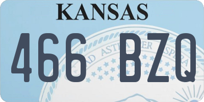 KS license plate 466BZQ