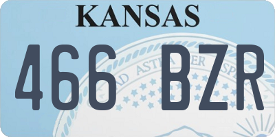 KS license plate 466BZR
