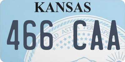 KS license plate 466CAA
